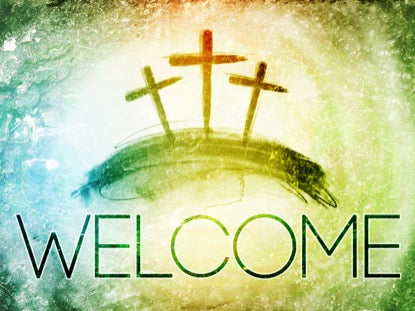 Colorful Crosses Welcome
