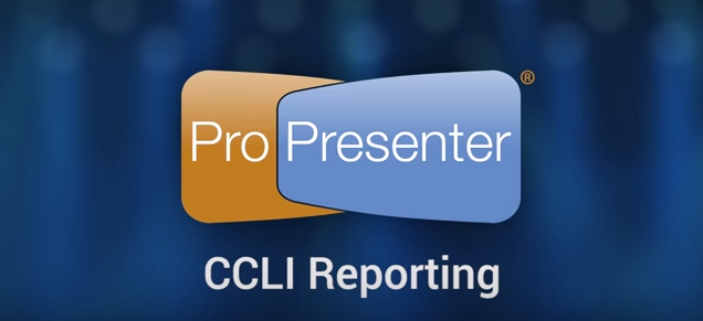 CCLI Reporting Integration in ProPresenter 6