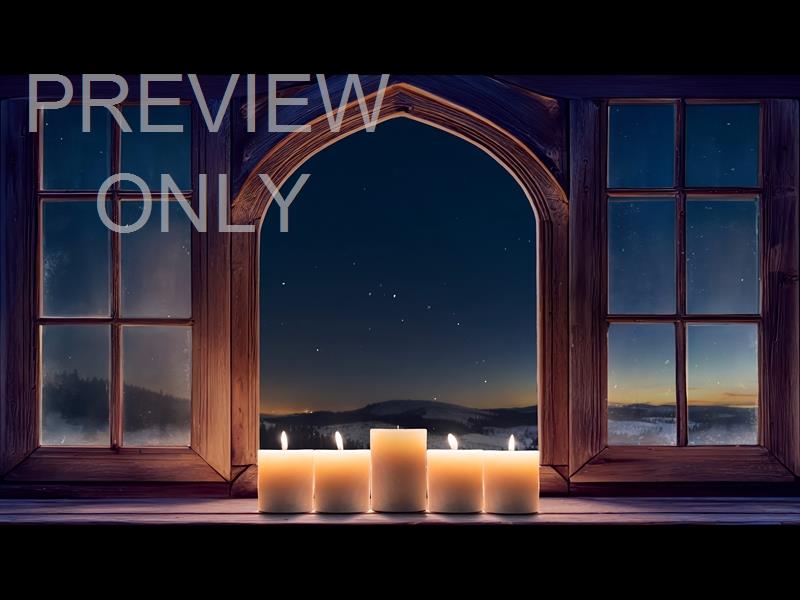 Winter Advent Peace Candles Still