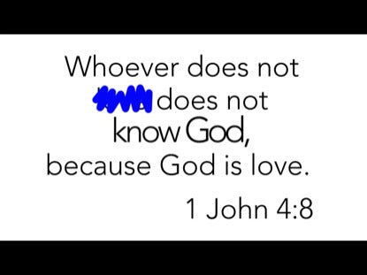 Scribble Verse- 1 John 4:8