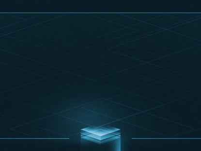 Holographic Cubes Blue