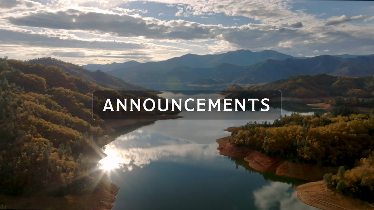 Lake Shasta Title Slide Announcements