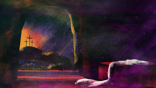 Radiant Paint Easter Tomb And Crosses 03