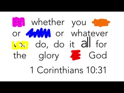 Scribble Verse- 1 Corinthians 10:31