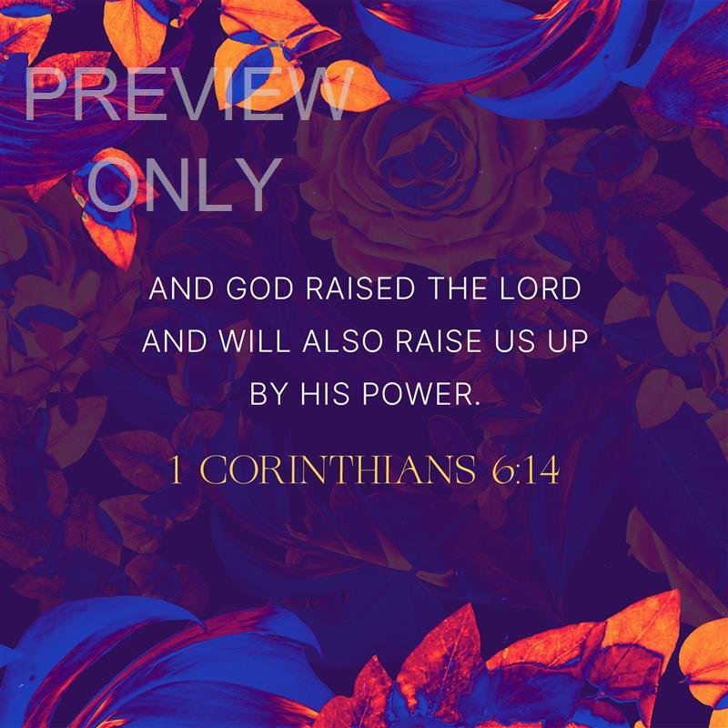 Easter Neon 1 Corinthians 6:14