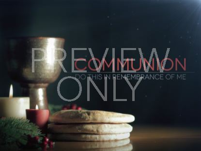 Christmas Communion Candles Text Still