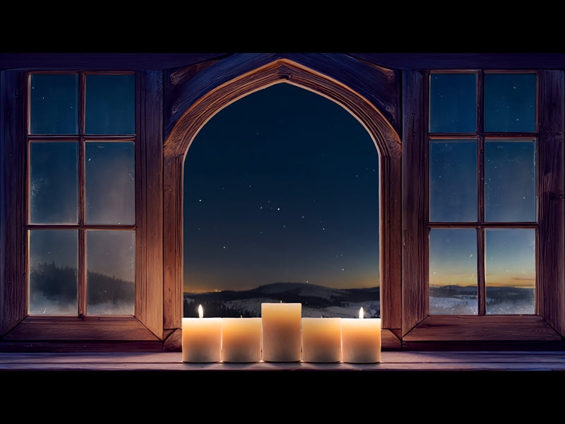 Winter Advent Love Candles