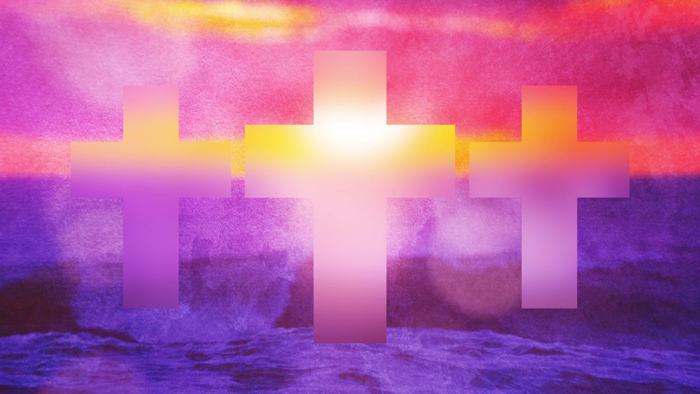 Watercolor Cross Waves Still