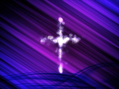 Cross In Purple Lights