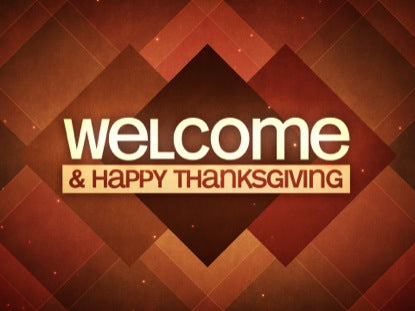 Plaid Patterns Thanksgiving Welcome