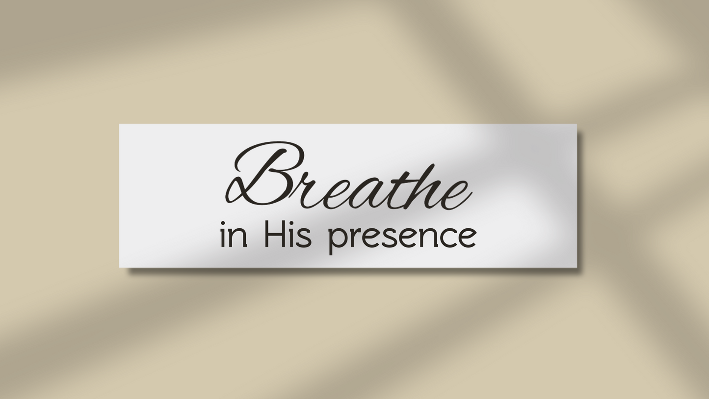 Breathe In His Presence - Worship Intro
