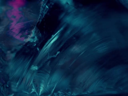 Sculpted Glass Teal Purple Scroll