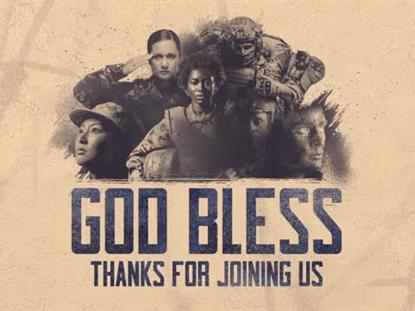 For Our Veterans God Bless Motion
