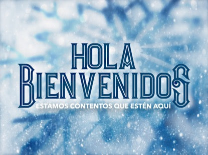 Icy Christmas Welcome Motion - Spanish