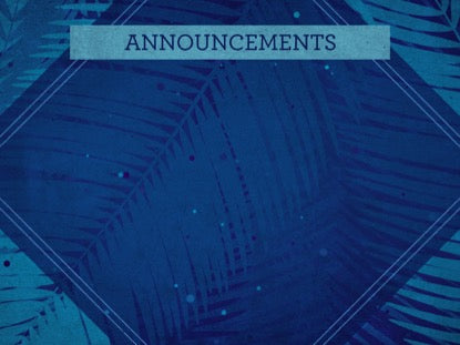 Palm Sunday Watercolors Announcements