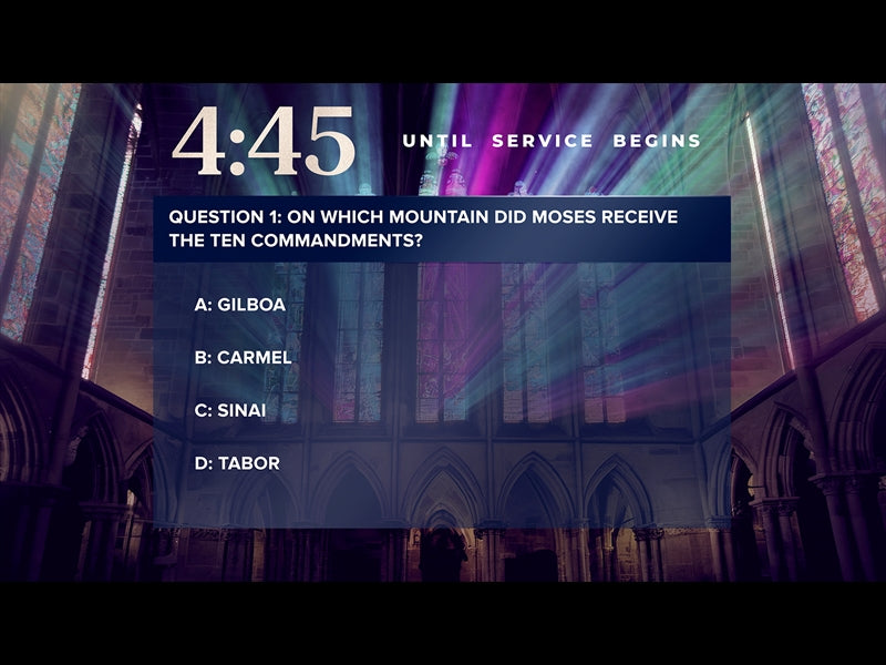 Cathedral Glass Trivia Countdown
