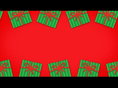 Christmas Cartoon Giftbox Red Motion Loop 02