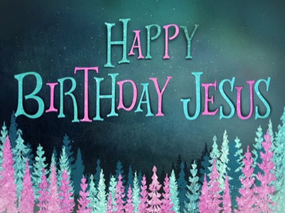 Christmas Sparkle Kids Happy Birthday Jesus