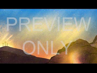 Beautiful Dust Easter Tomb And Crosses