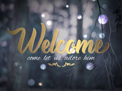 Winter Bokeh Christmas Welcome