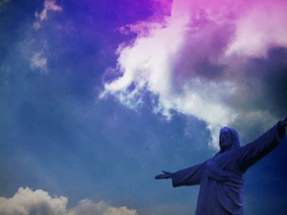 Christ Open Arms Clouds