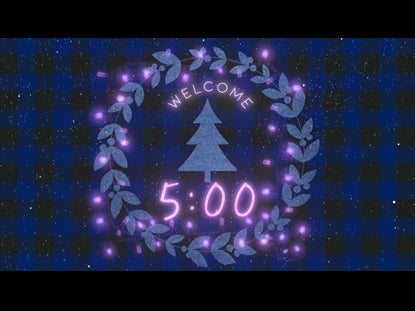 Glowing Plaid Christmas Countdown