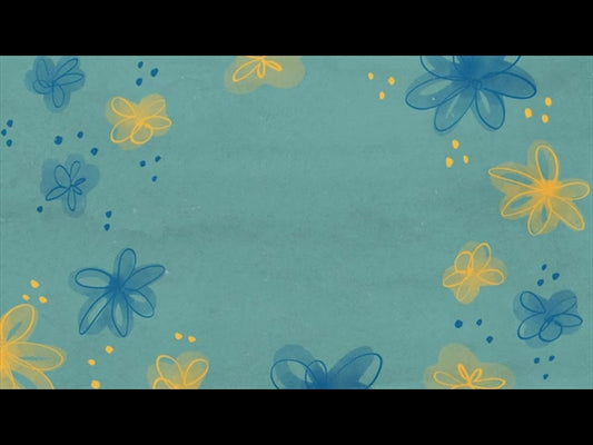 Blue Yellow Floral
