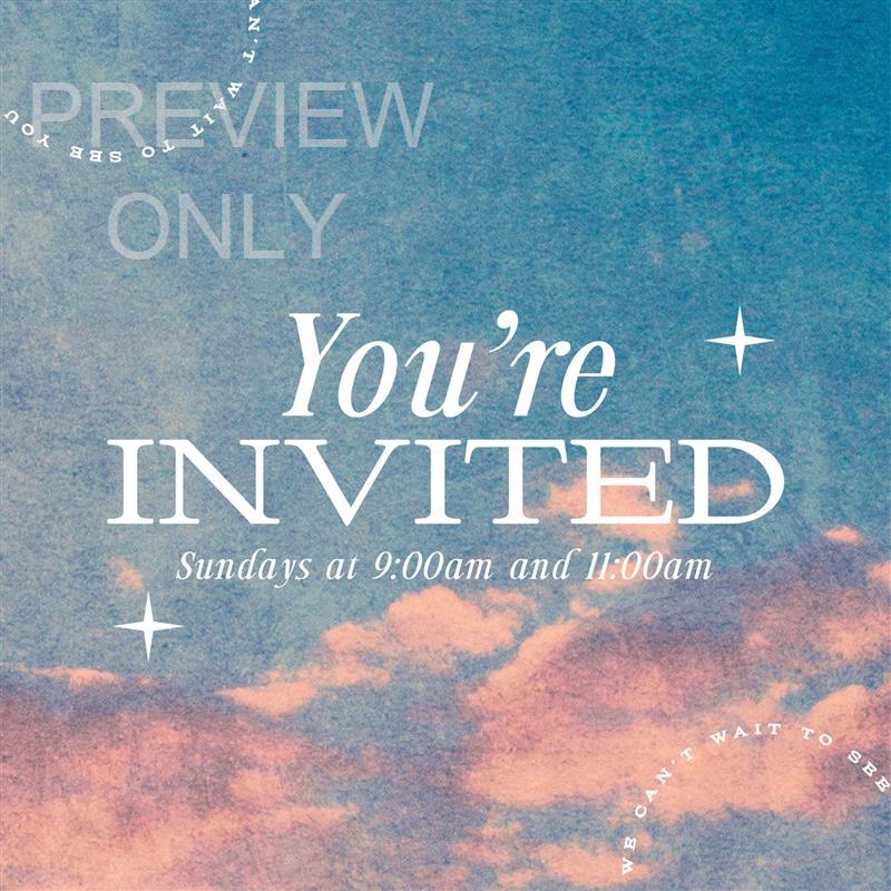 Youre Invited: We Cant Wait To See You Social Graphic Title