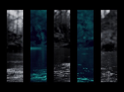 Blue And Bw Bars Geo