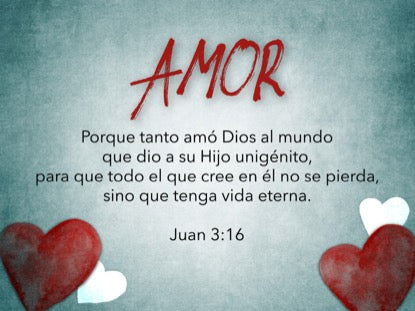 Valentines Hearts John 1 Motion - Spanish