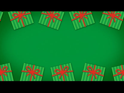 Christmas Cartoon Giftbox Green Motion Loop 02