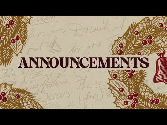 Christmas: Volume Ten - Announcements Motion