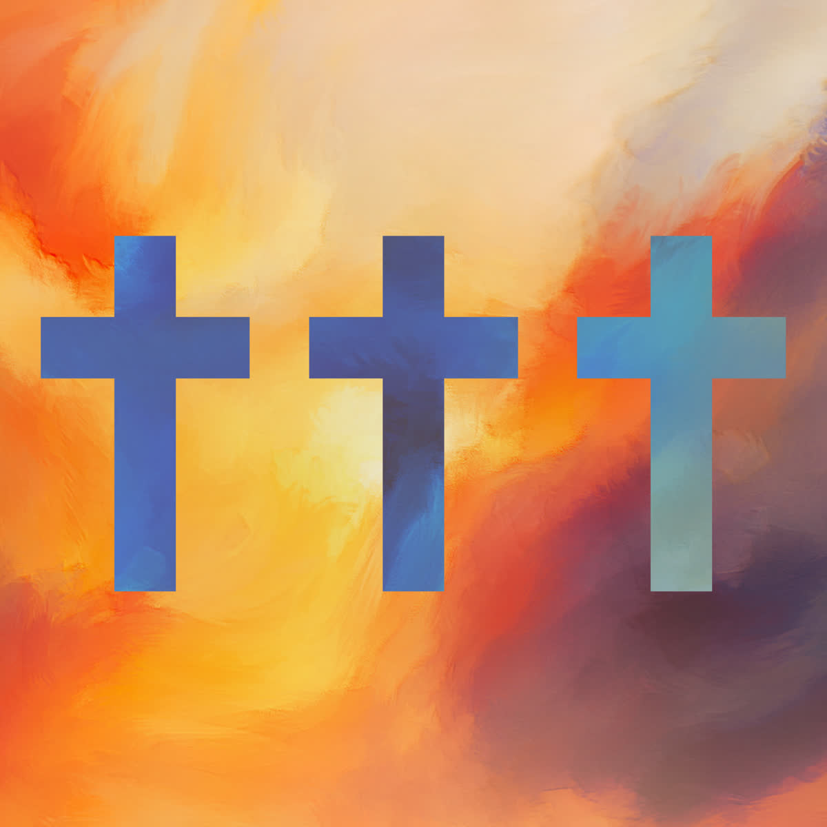 Painted Easter Crosses Social