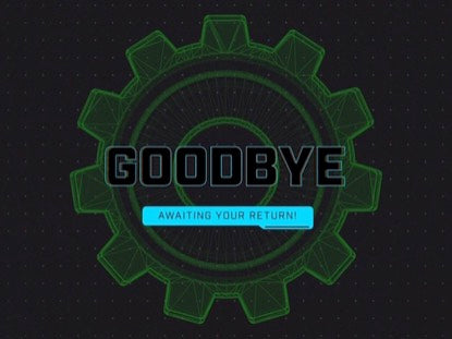 Retro Wireframe Goodbye