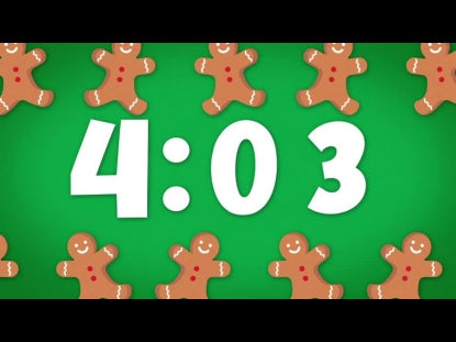 Christmas Cartoon Gingerbread Man Green Countdown