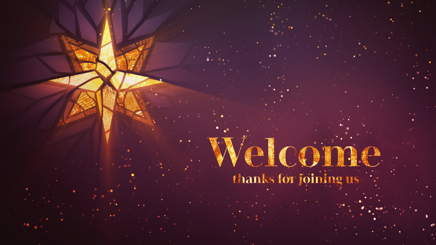Christmas Glass Welcome Still