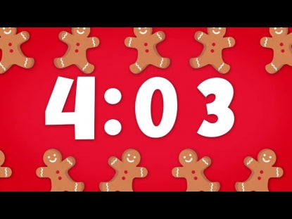 Christmas Cartoon Gingerbread Man Red Countdown