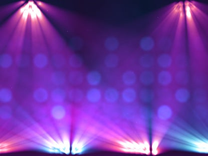 Stage Lights Purple Flashing