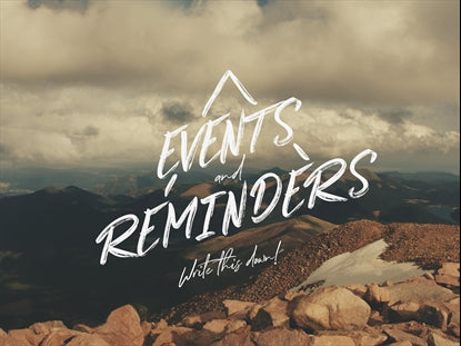 Vistas Events And Reminders