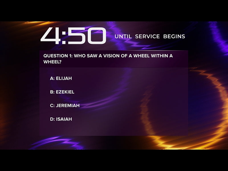 Neon Glass Trivia Countdown