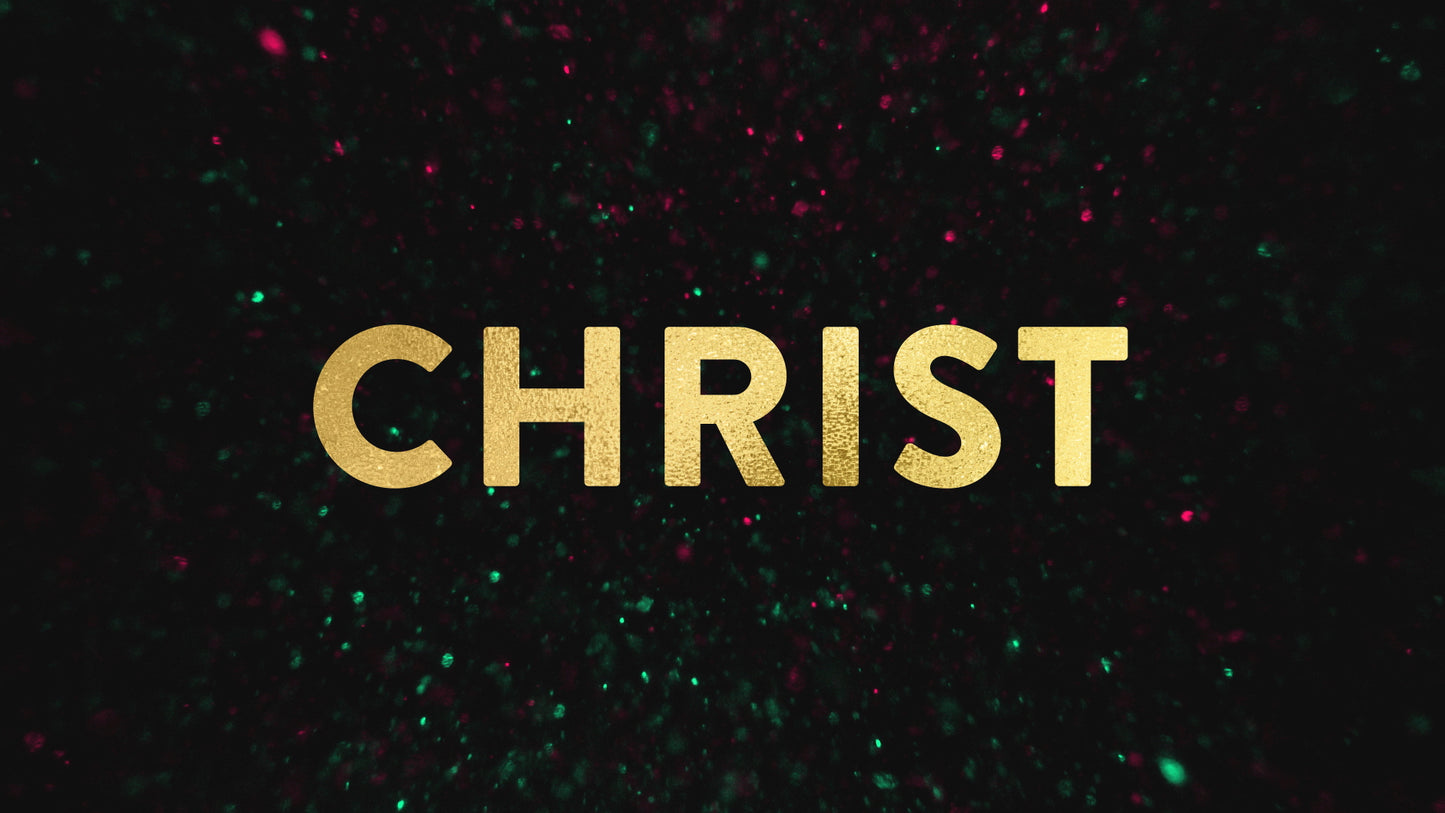 Christmas Glitter Christ Still
