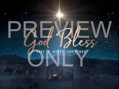 Starry Night Nativity Close Still