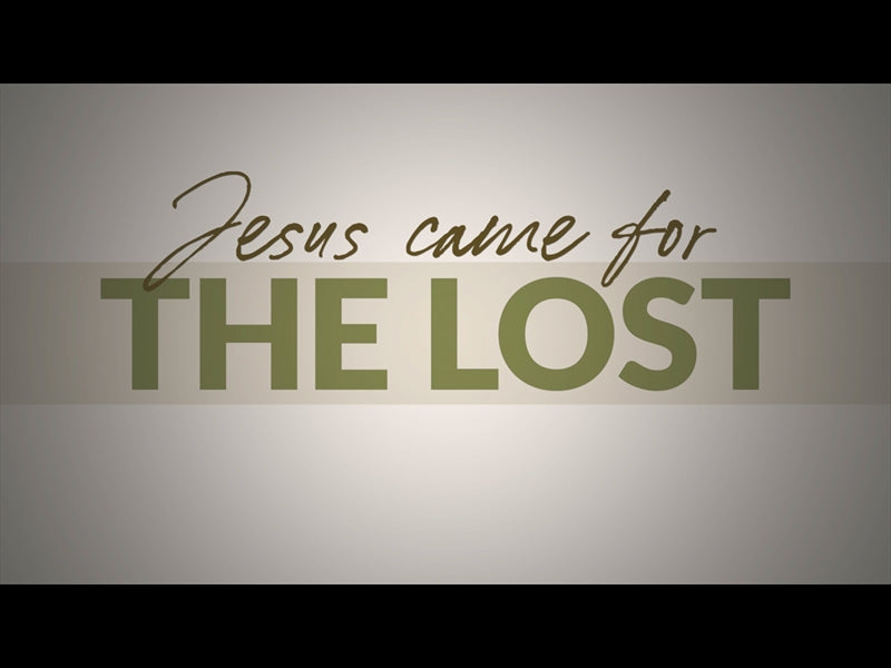 Jesus Came For The Lost