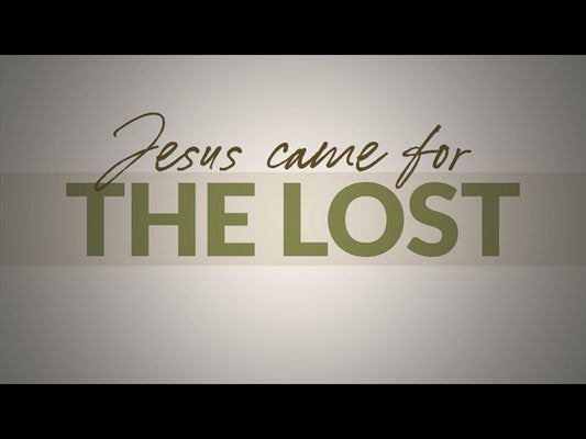 Jesus Came For The Lost