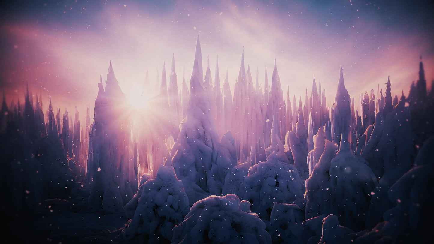 Winter Journey Ice Spires Still