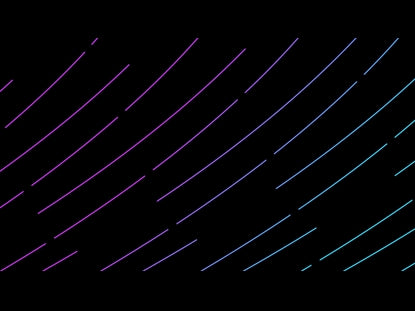 Purple Teal Big Curves