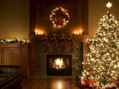 Christmas Fireplace Scene