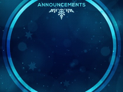Christmas Glow Snowflakes Announcements