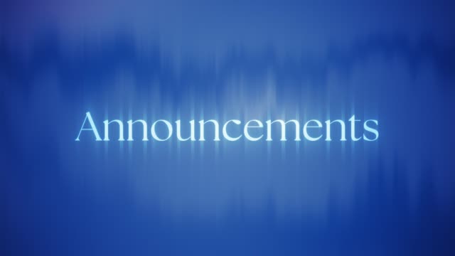 Presence Motion Title   Announcements