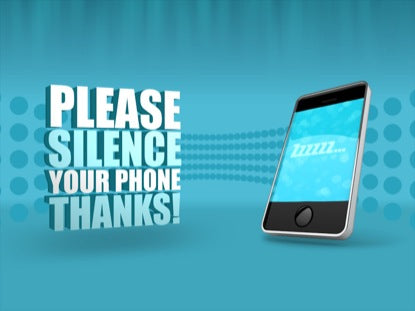 Silence Cell Phones Blue